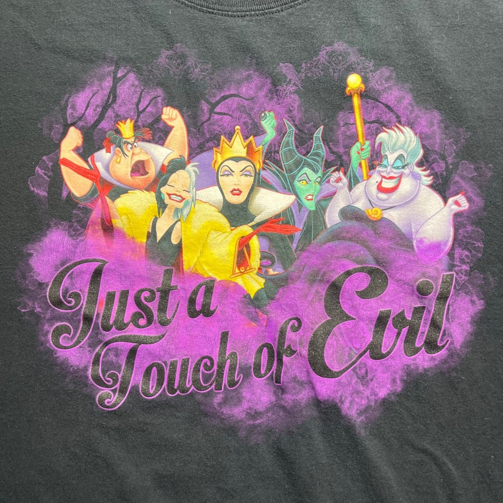 Disney Villains Girls T-Shirt XL (16/18) Just a Touch‎ of Evil Tee
